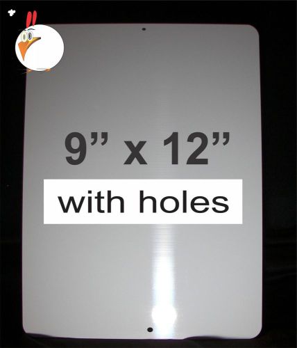 30 Pieces PARKING SIGN  WHITE ALUMINUM  SUBLIMATION BLANKS 9&#034;x 12&#034; / WITH HOLES