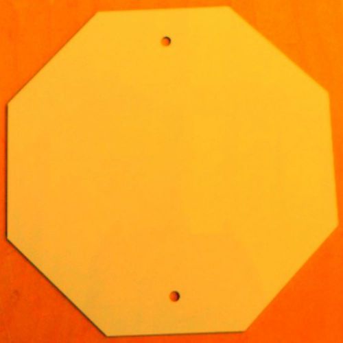 24pcs.040 6&#034;x6&#034;octagon caution yellow aluminum sign blanks w/2 3/16&#034; holes t &amp; b for sale