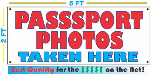 PASSPORT PHOTOS TAKEN HERE Banner Sign NEW Larger Size Super High Quality