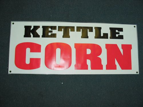 KETTLE CORN BANNER Sign NEW Larger Size for Shop Restaurant Pop Corn Carmel