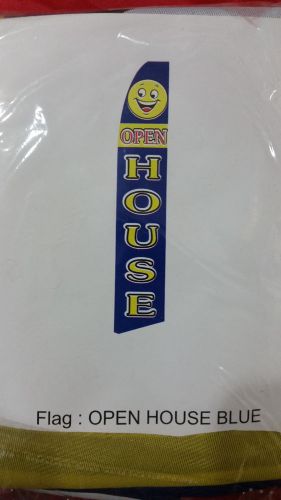OPEN HOUSEFeather Flag  YELLOW/BLUE 12&#039; tall