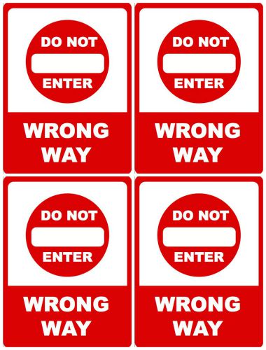 4 pack of do not enter wrong way business signs commercial traffic safety sign for sale