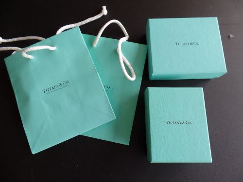 LOT OF TWO TIFFANY &amp; CO Gift Boxes And 2 Small Gift Bags!