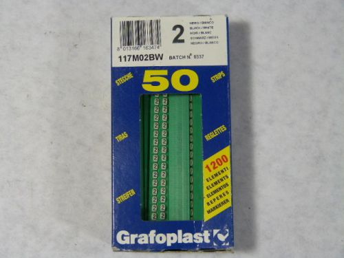 Grafoplast 117M02BW Wire/Cable Marker Strip 50 per box ! NEW !