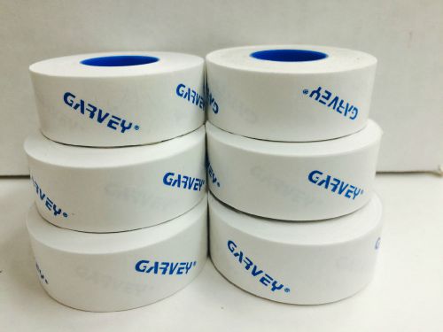 Genuine garvey labels for price gun 22-6  22-7  22-8  white 6 rolls 1) ink roll for sale