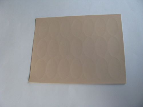 210 Tan Oval Labels Size 2.5&#034; x 1.375&#034;