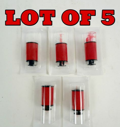 Lot of 5 Generic RED Micro-Well Ink Roller for 1130/1131/1135/1136