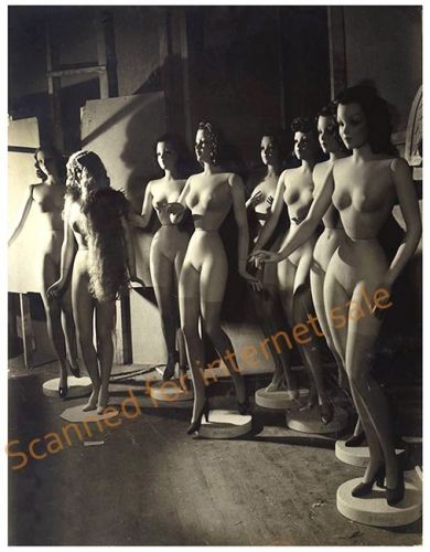 Vintage 1940s photo (( nude mannequins)) new york mid-century modern ~ dolls for sale