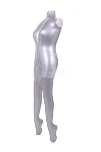 New Fashion Female Inflatable Model Dummy Torso  Body Mannequin Silver Model