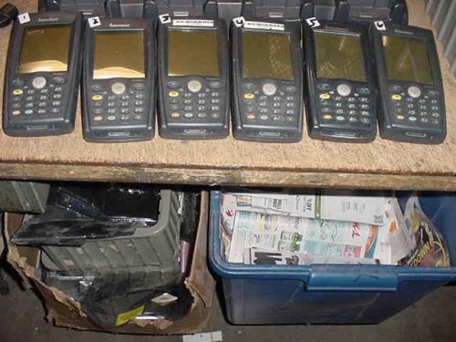 6x Intermec B/W Pocket PC Handheld Computers for P/R Only. All Power Up.