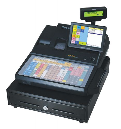 New sam4s sps-520ft 7&#034; touch screen hybrid pos cash register - free shipping for sale