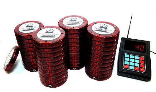 40 wireless digital restaurant coaster pager / guest table waiting paging system for sale