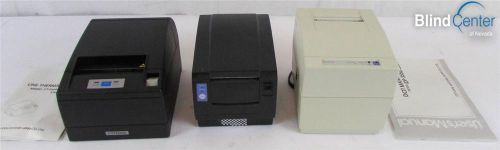 Lot of 3 Citizen Receipt Printer CT-S4000 iDP3550 &amp; CBM 1000 - FREE SHIPPING