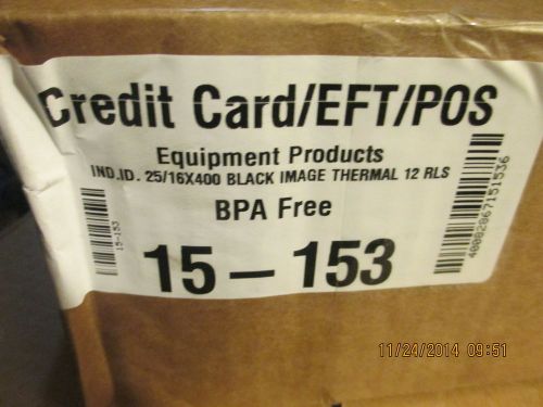 Credit Card/ EFT/POS 15-153 BPA Free 2  5/16 x 400 Black Image Thermal 12 rolls