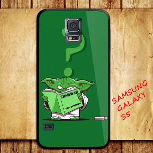 iPhone and Samsung Galaxy - Green Funny Yoda Read Grammar Dummies Book - Case