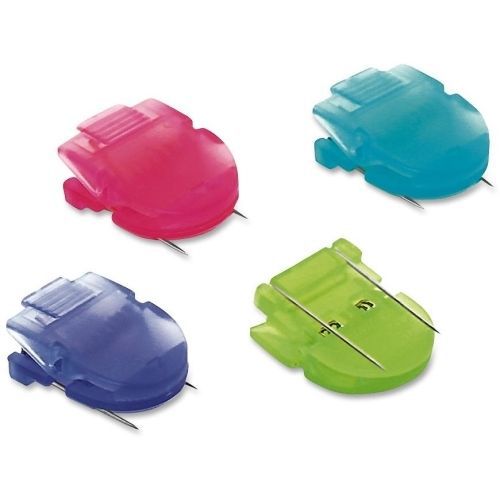 Fabric Panel Wall Clips, Standard Size, Assorted Cool Colors, 20/Box
