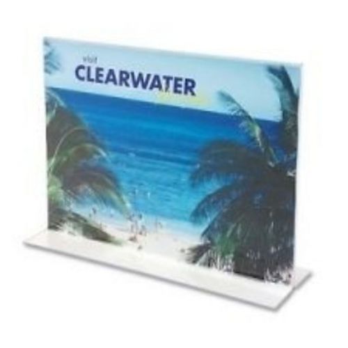 NEW Landscape 2 Side View Sign Holder Clear Acrylic Upright