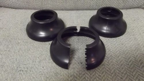 2 wrought iron handrail stair rail pipe post covers bases shoes feet 1 1/4&#034;round for sale