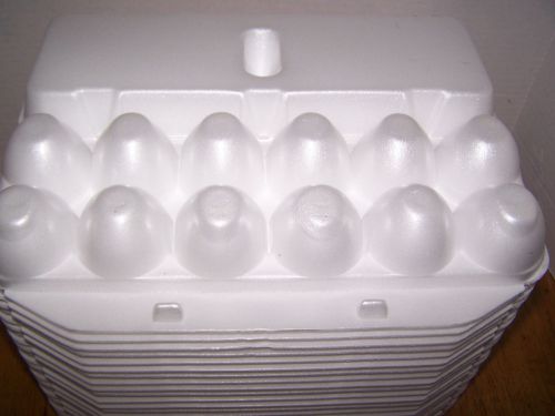 One Dozen Foam Egg Cartons-NEW-large-extra large chicken egg sizes or smaller