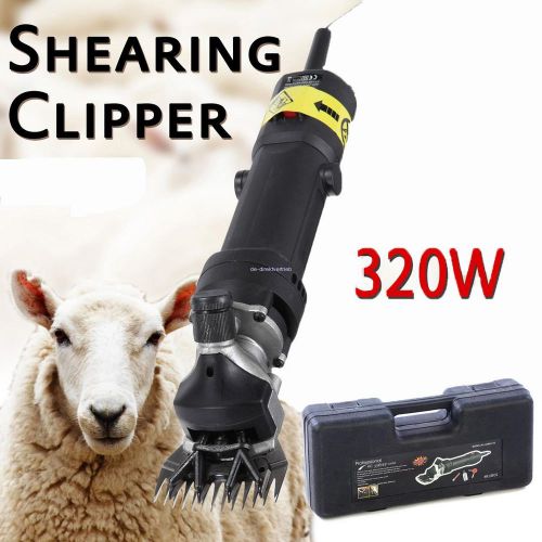 Used 320W Sheep Clipper Electric Animal Grooming Shearing Wool Shears Kit Cutter