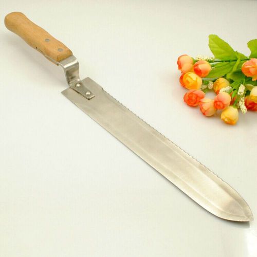 1 PCS Z Type Semi-flat Half Serrated  Scraping Honey Cutting Knife 28cm Long