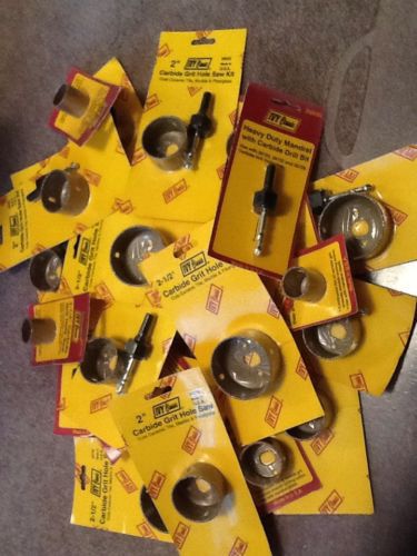 Ivy ClassicCarbide Grit Hole Saw Assortment NEW USA 26 Pieces In All