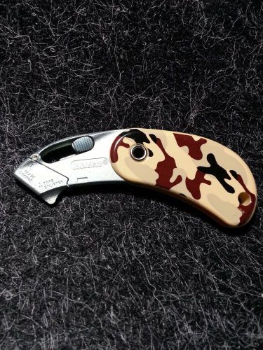 PACIFIC HANDY CUTTER PSC2 CAMO2 SPRING BACK FOLD POCKET SAFETY KNIFE EASY TO CUT