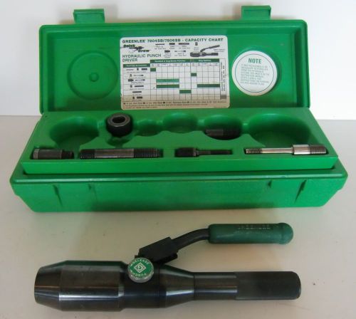 Greenlee 7804sb quick draw punch driver &amp; 10 gauge ss punches for sale