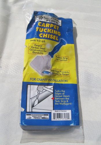 NOS Rubber Grip Carpet Tucking Chisel Central Forge Carbon Steel 3&#034;  B17