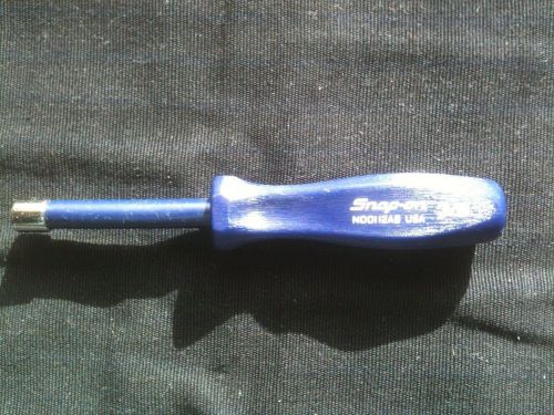 Snap-on 3/8&#034; ndd112ab nutdriver blue wood hard handle 3/8&#034; on end of handle mint for sale