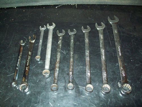 Snap-on combination 12 point wrenchs and  2 metric flare nut wrenchs for sale