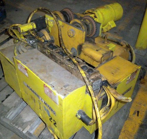 Robbins &amp; myers s2-2-19m14t under slung electric cable hoist and trolley 2 ton for sale