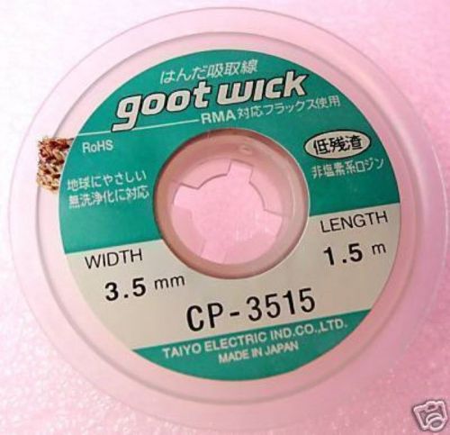 Goot Desoldering Wick 5&#039; 3.5mm BGA reballing PCB rework