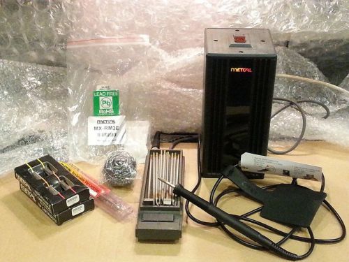 Metcal oki stss-001 soldering sys, new mx-rm3e pen, stss-sw1e dual port (20) tis for sale