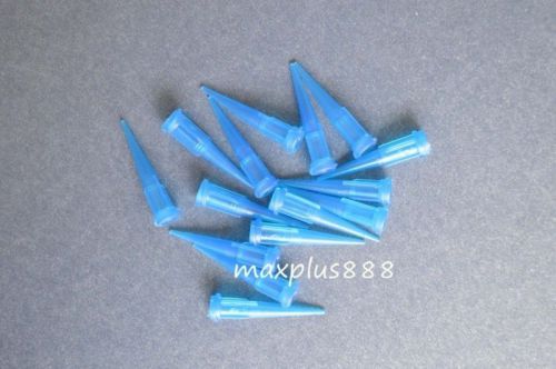 100pcs TT Blunt dispensing needles plastic tapered tips 22Gauge Blue