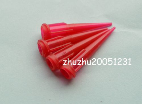 50pcs 25G Red  TT Liquid Dispenser Needles Plastic tapered tips
