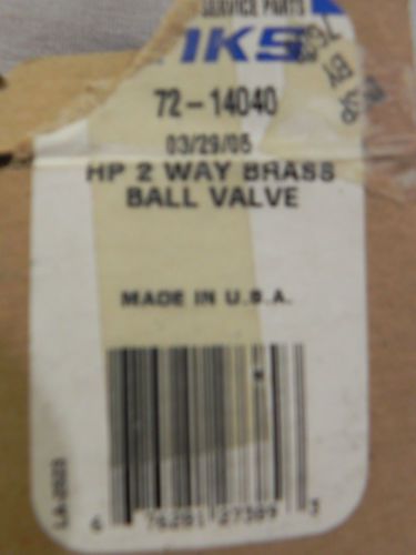Binks 72-14040  HP 2 Way Brass Ball Valve  ~ 3/8 m x 3/8 m 4000 PSI ~ NEW