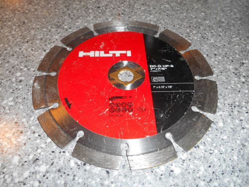 Hilti Diamond Cutting Disc - 7&#034; Diameter  - Arbor - 7/8&#034; - 5/8&#034;