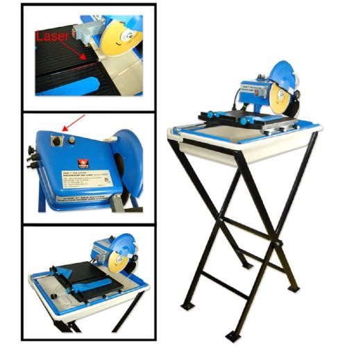 Electric ceramic tile saw cutter wet dry w/ stand 7&#034; blade laser marble masonry for sale