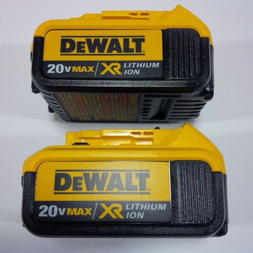 New 2 Genuine Dewalt 20V DCB204 4.0 Batteries For Drill, Grinder, Impact 20 Volt