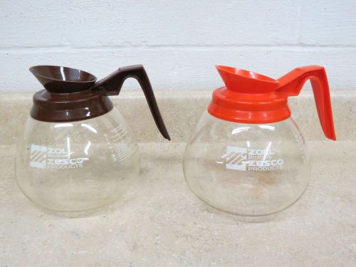 Zoll Brothers Zesco Products Commercial Regular &amp; Decaf Coffee Pots Carafes Nice