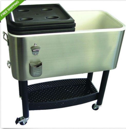 Crestware COOLER1 Stainless Steel Party Cooler 17 Gallon