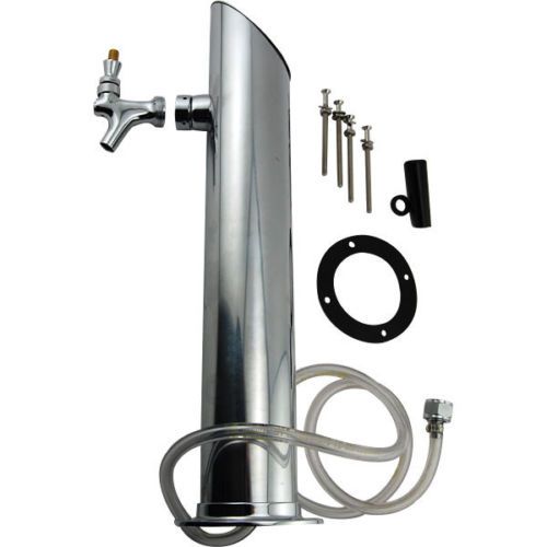 Single tap angle top draft beer tower - stainless steel - 3&#034; dia - bar kegerator for sale