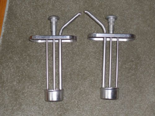 VINTAGE LOT OF 2 STAINLESS SYRUP DISPENSER SODA PUMP