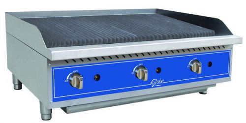 Globe 36&#034; counter top gas radiant charbroiler, gcb36g-sr, grill, new, commercial for sale