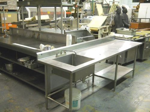 Sink Stainless-Steel Table one compartment 96&#034; x 30 x 35&#034;