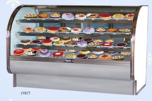 BRAND NEW! LEADER CVK77 - 77&#034; CURVED GLASS REFRIGERATED BAKERY/DELI DISPLAY CASE