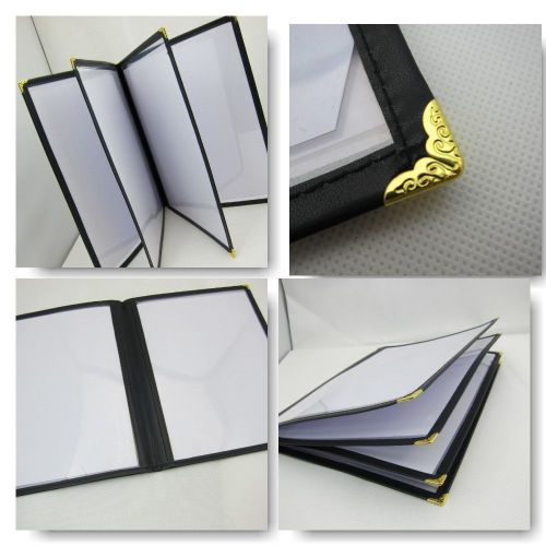 USA / (A4=A4-4) Leather display folder (4 sheet) for restaurant foot manual book