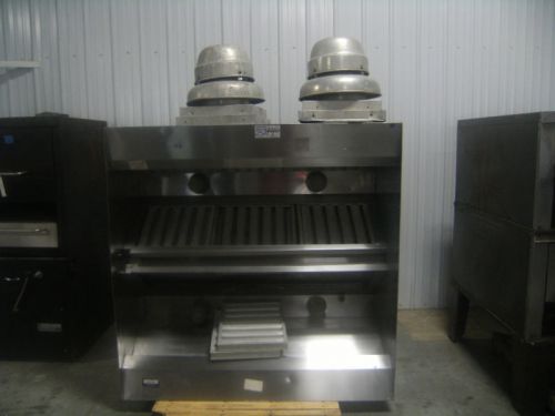 5x5  foot stainless steel hood with return air and fans for sale