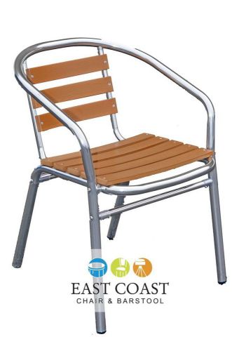 New Poly-Teak Outdoor Chair with Aluminum Frame, Gulf Coast Collection